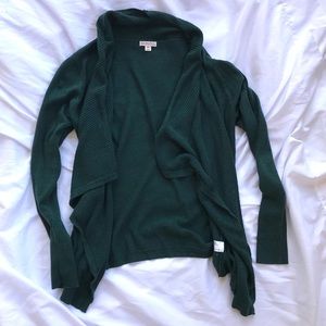 Forest Green Drape Cardigan